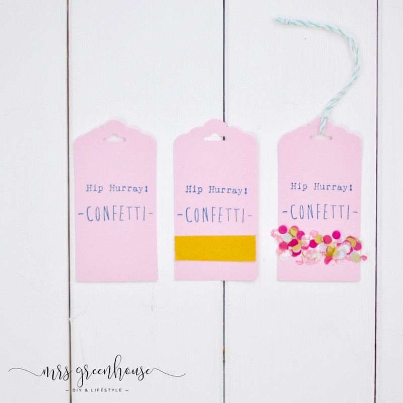 DIY Konfetti-Geschenkanhänger zum Geburtstag