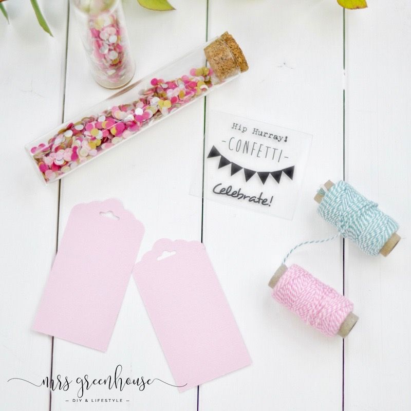 DIY Konfetti-Geschenkanhänger zum Geburtstag