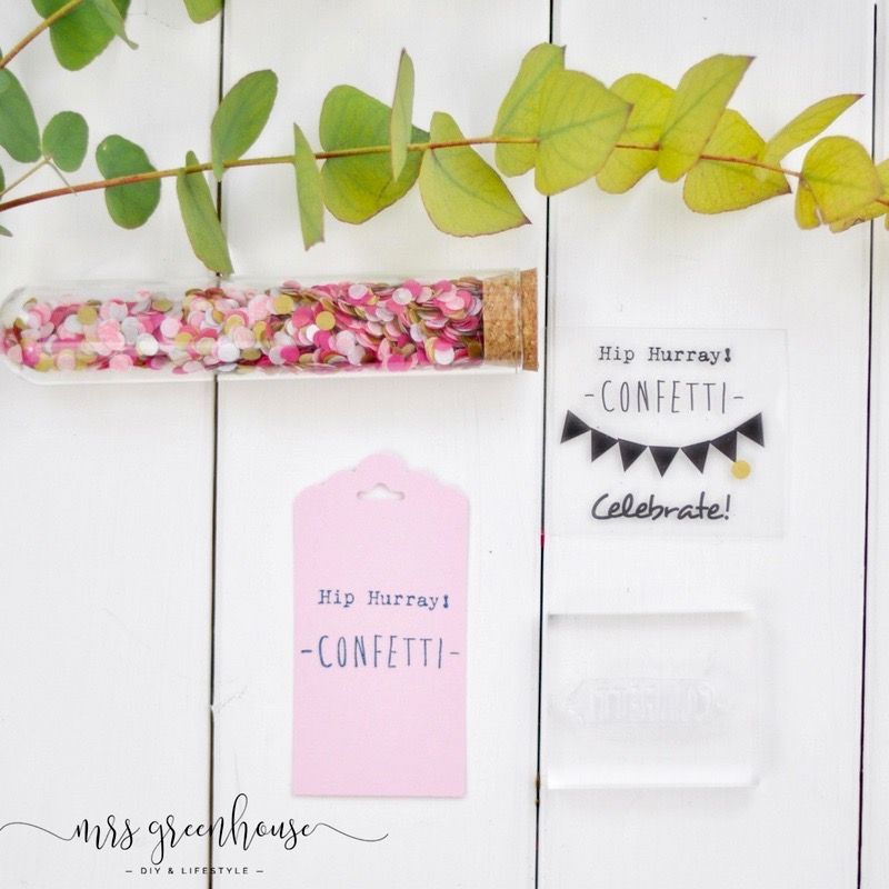 DIY Konfetti-Geschenkanhänger zum Geburtstag