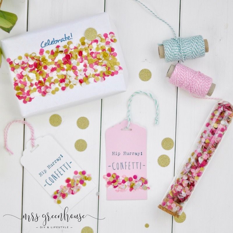 DIY Konfetti-Geschenkanhänger zum Geburtstag