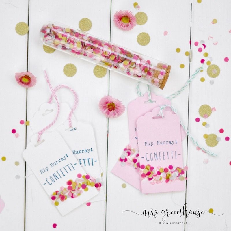 DIY Konfetti-Geschenkanhänger zum Geburtstag