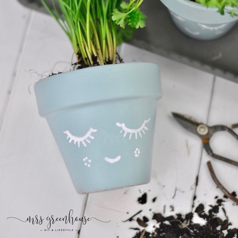 DIY Kräutertöpfe Frühling in der Küche, ein einfaches Upcycling mit Farbe