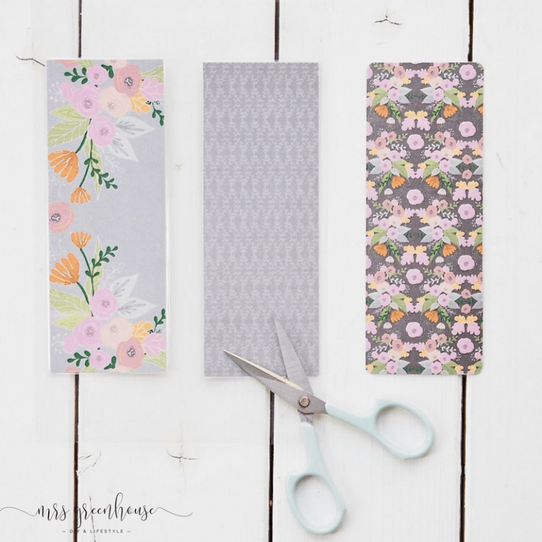 DIY für laminierte Lesezeichen mit selbstgemachtem Tassel