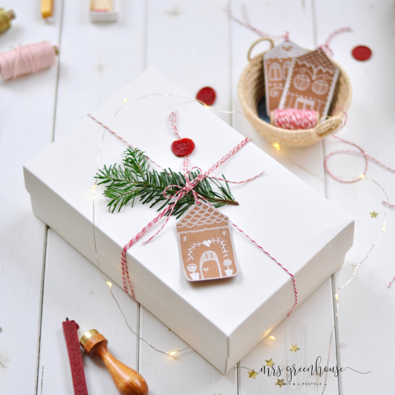 Lebkuchenhäuschen-Geschenkanhänger