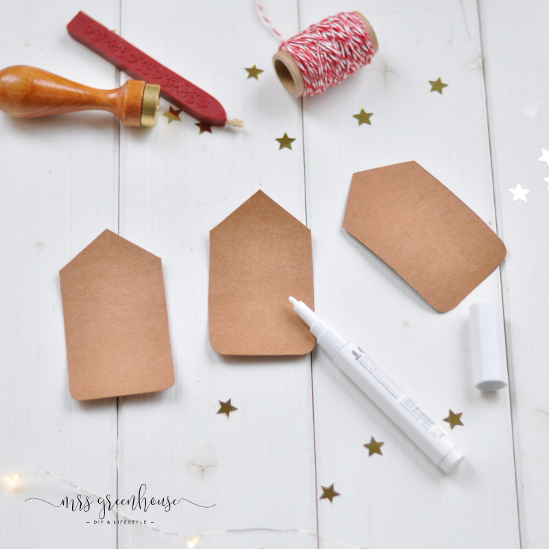 Lebkuchenhäuschen-Geschenkanhänger