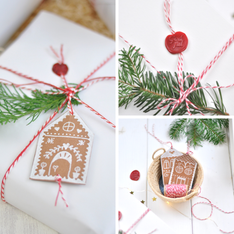 Lebkuchenhäuschen-Geschenkanhänger