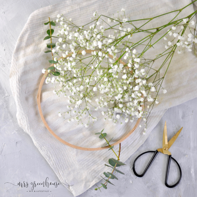 Blütenkranz mit Schleierkraut