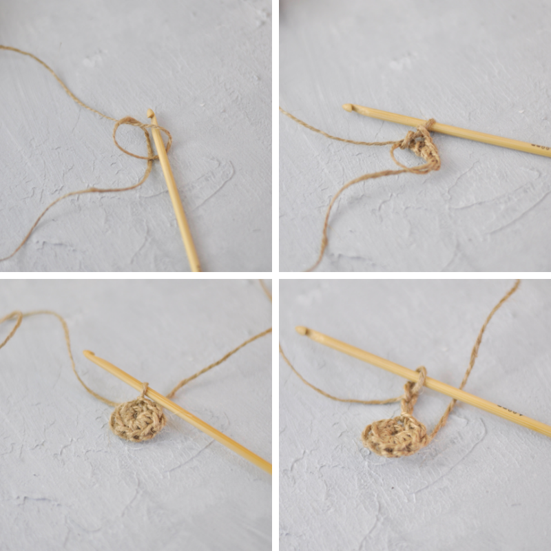 Tischset mit Paketschnur häkeln