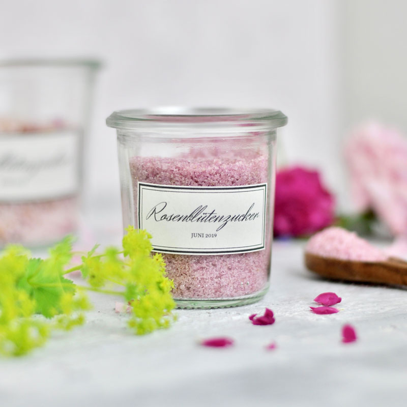 Rosenblütenzucker selber machen