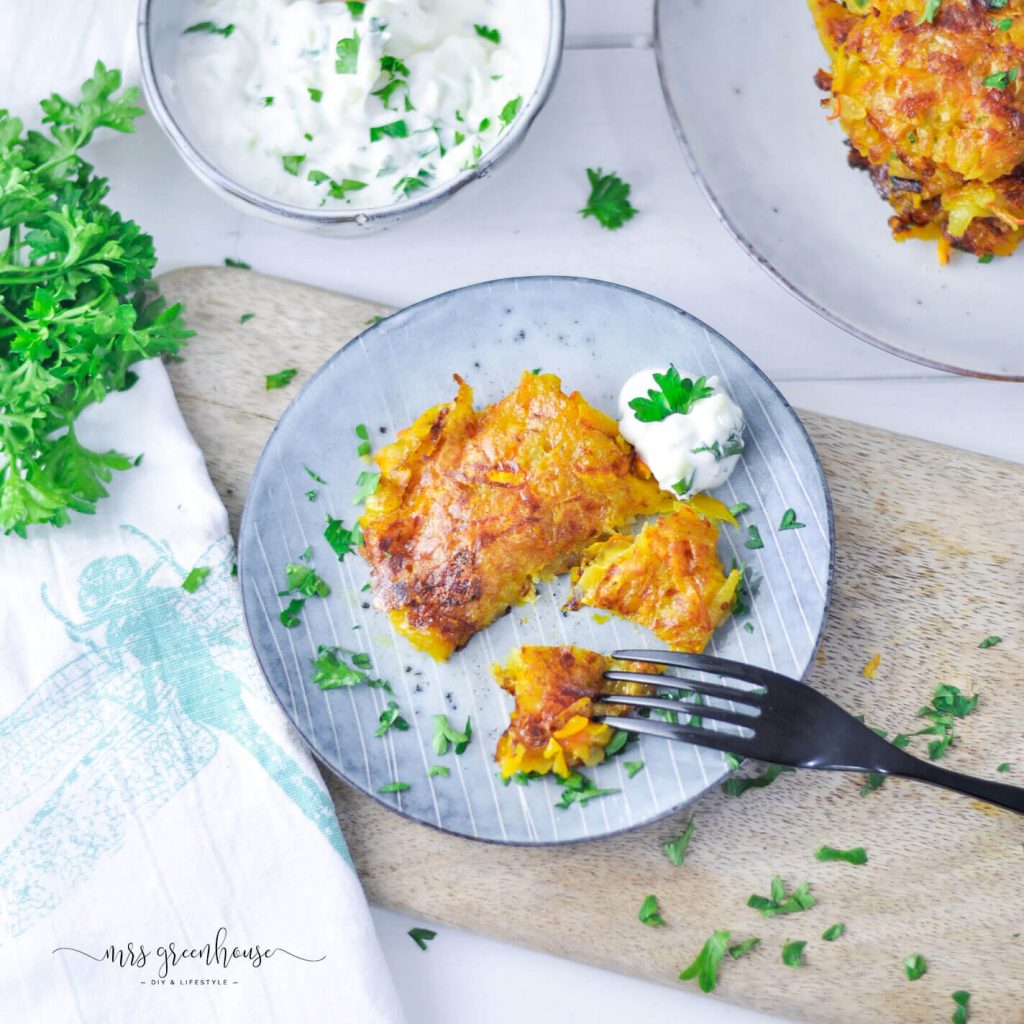 Kartoffel-Kürbis-Rösties für die Herbstküche #letscookthekürbis