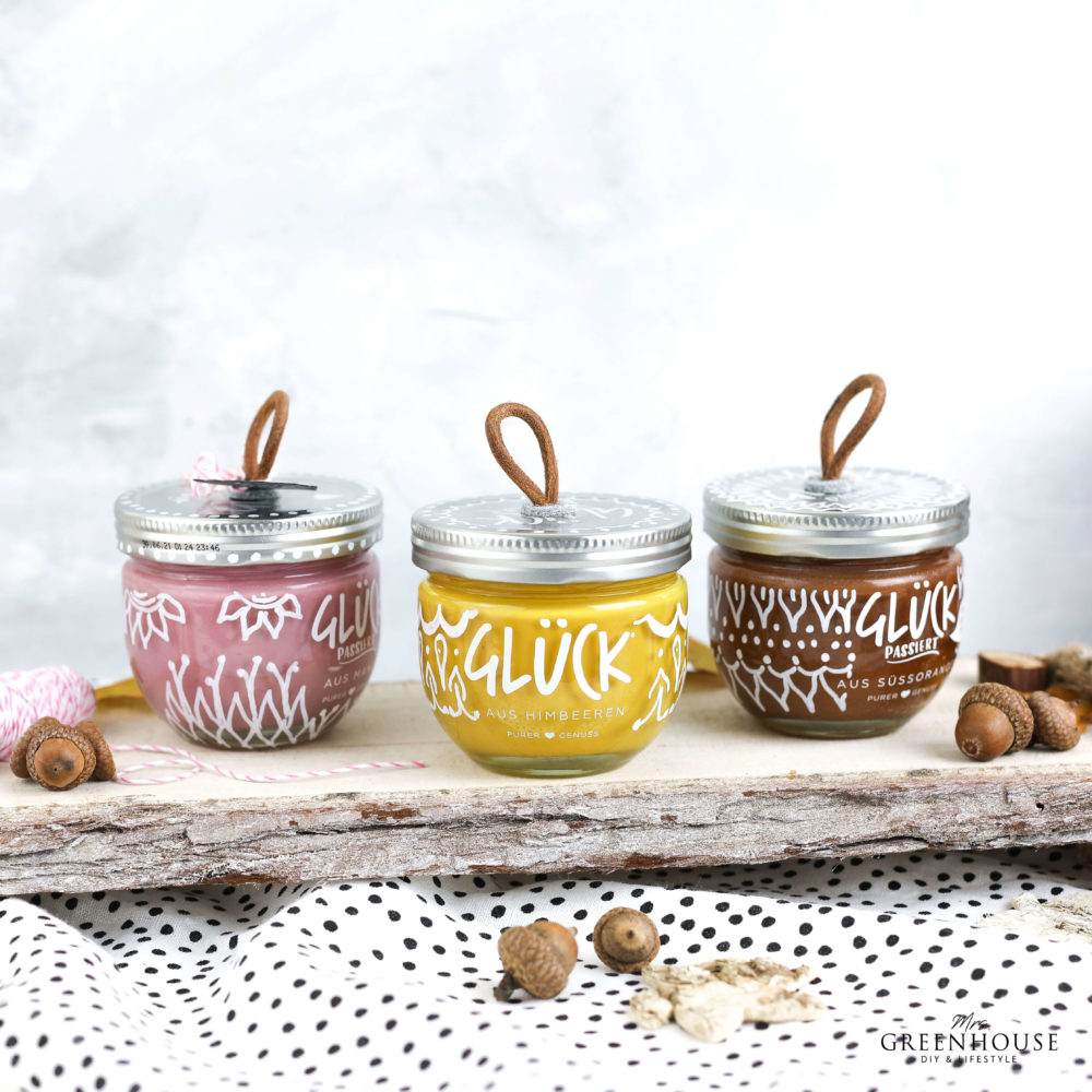 Marmeladenglas kreativ verzieren als Geschenkidee