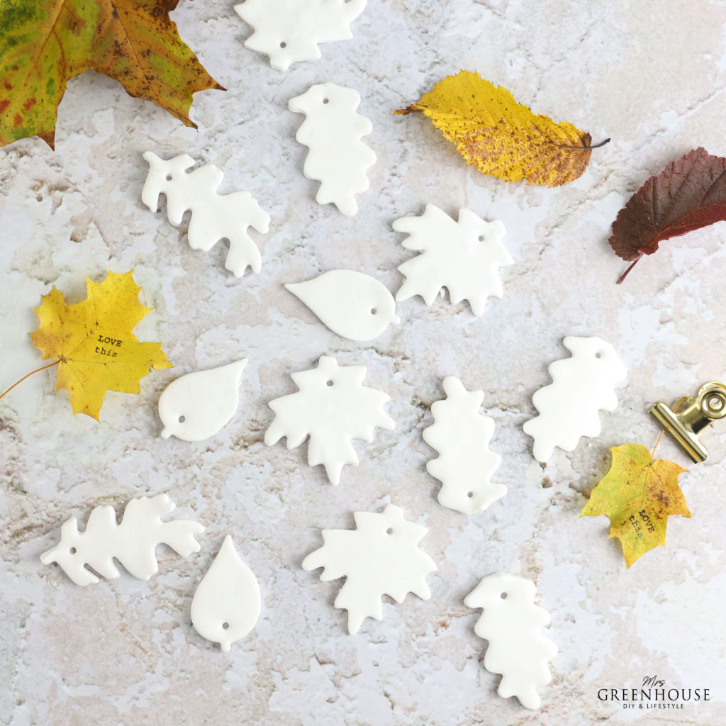 Blätter für Herbst Mobile aus Fimo