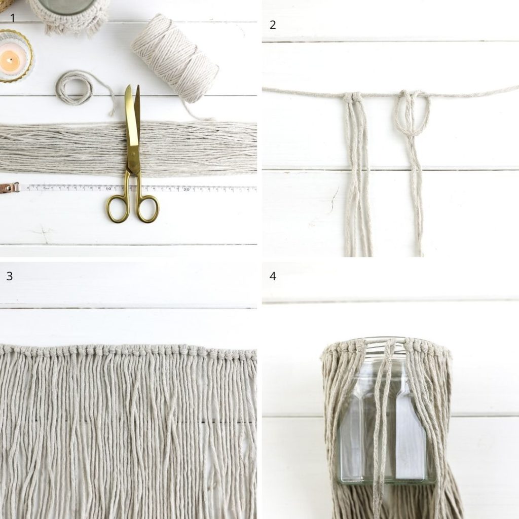 Anleitung Makramee Windlicht