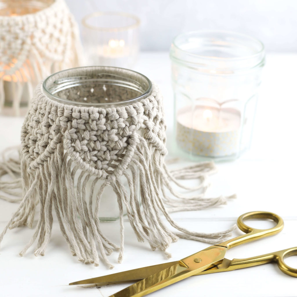 Anleitung Makramee Windlicht