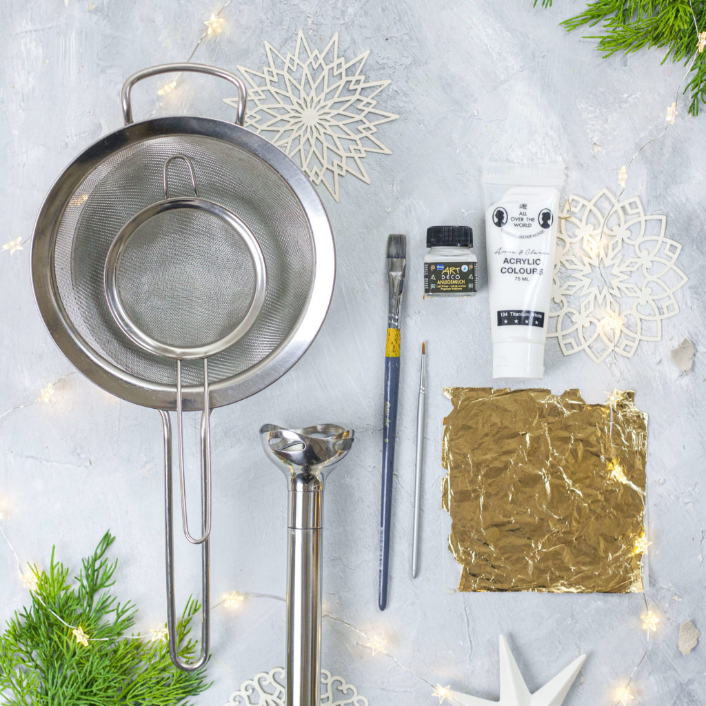 Materialien für Pappmaché Schalen