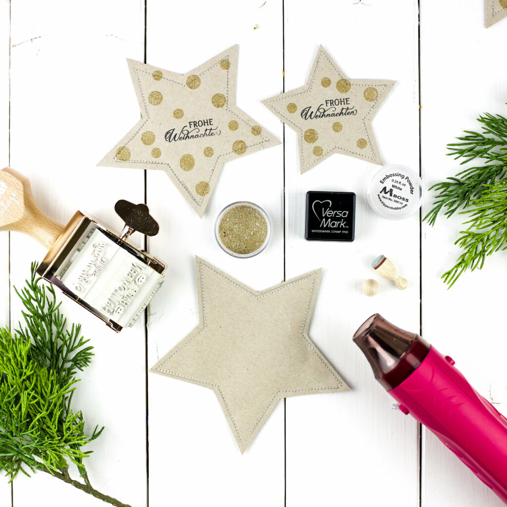 Embossing auf Papier 