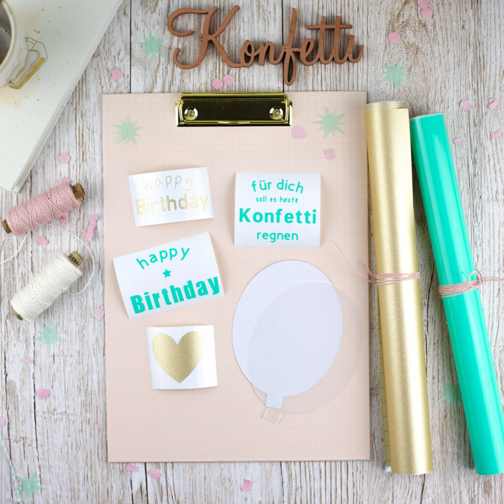 Konfetti Geburtstagskarte