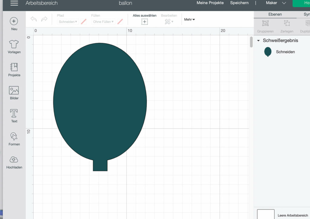 Ballon Cricut erstellen