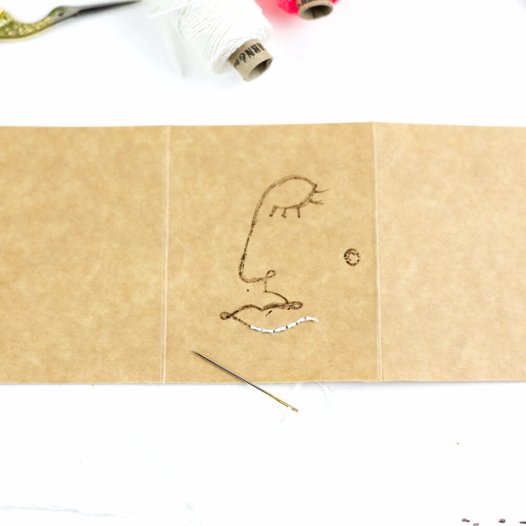 Nadelmäppchen aus Milchtüten besticken