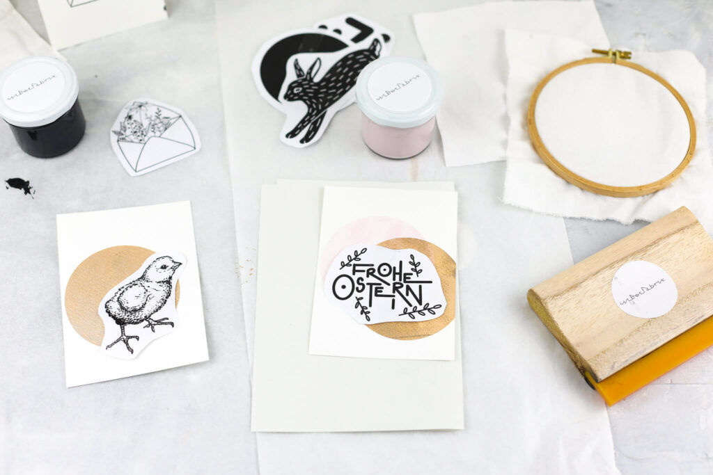 karten mit Siebdruck selber machen