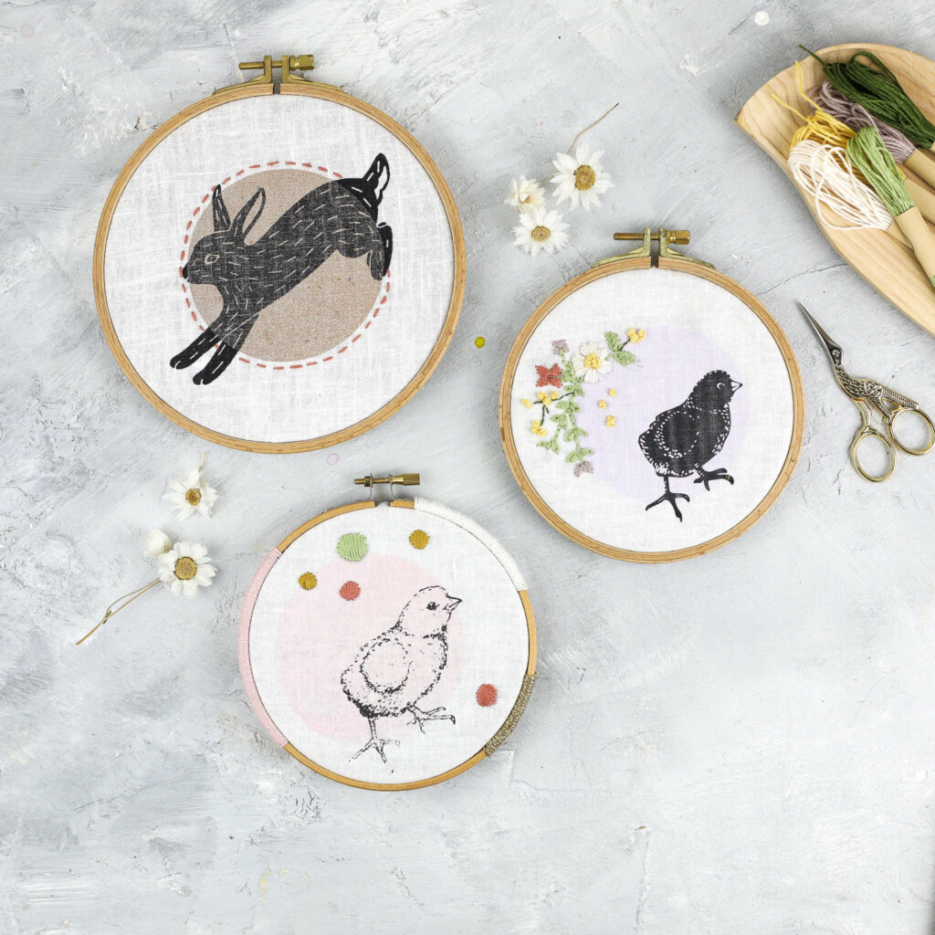 Siebdruck Motive besticken