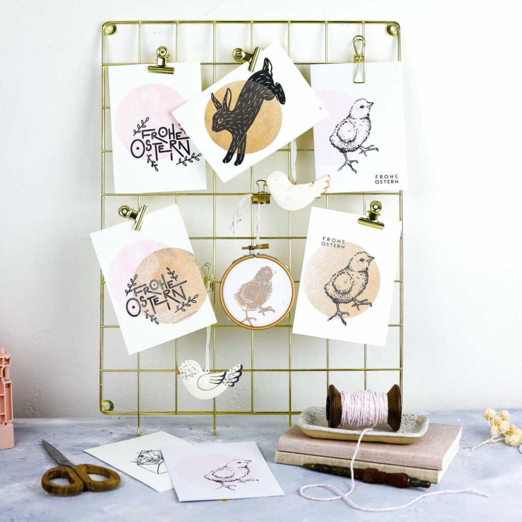 Osterkarten mit Siebdruck herstellen