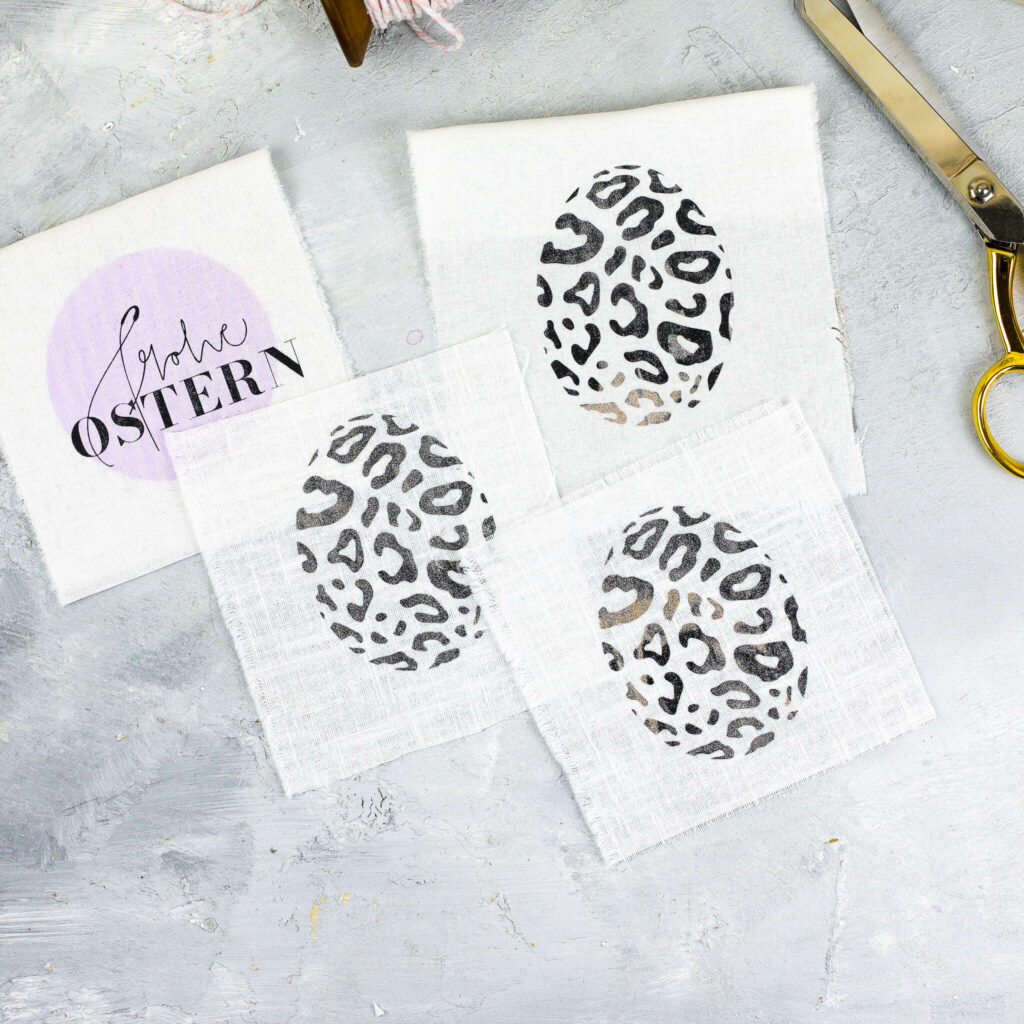 Siebdruck Osterei im Leo-Look