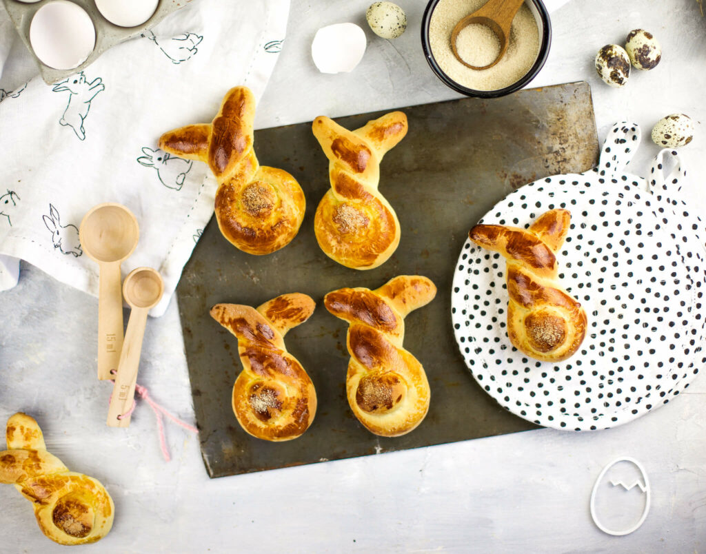 Osterhasen aus Hefeteig Rezept mrsgreenhouse