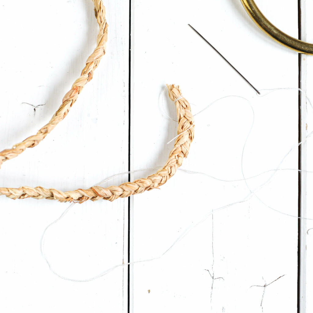 Naturbast Flechtband aufrollen