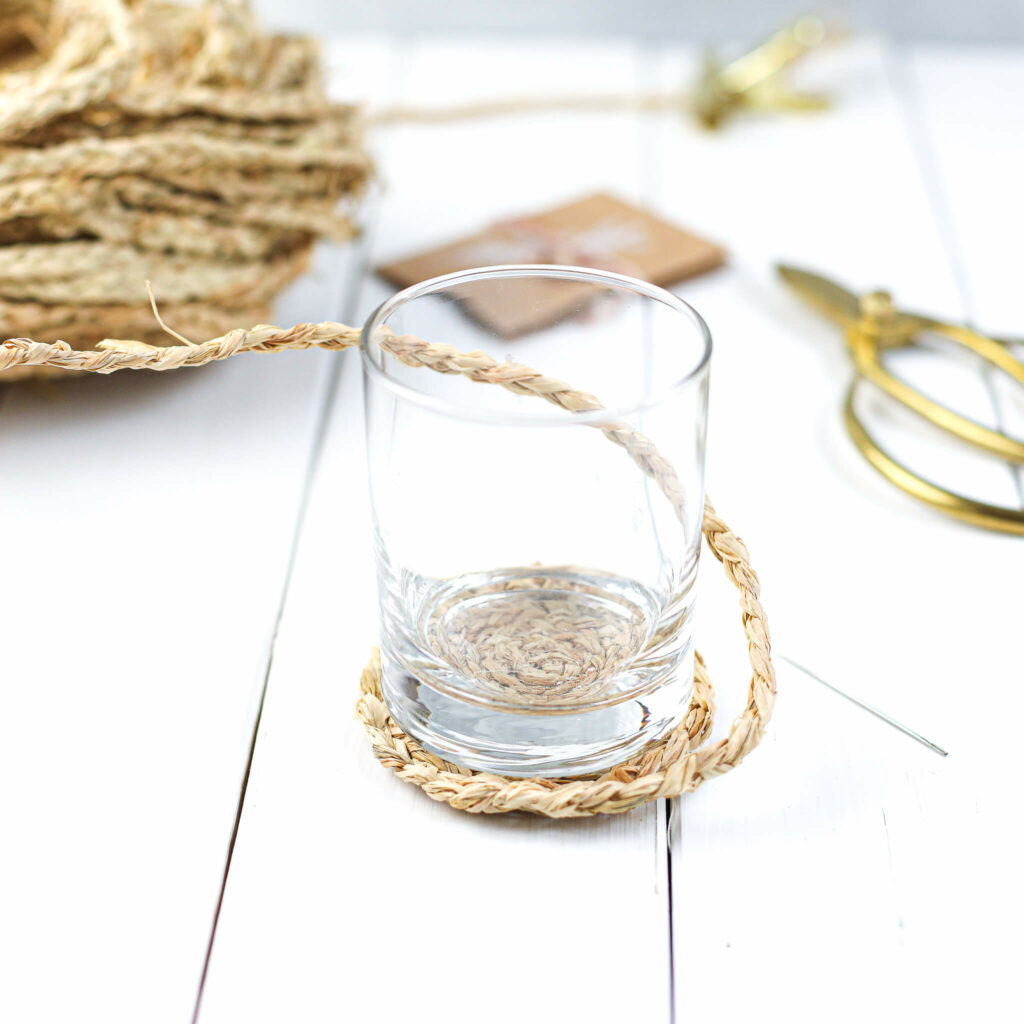 Boho Windlicht aus Naturbast