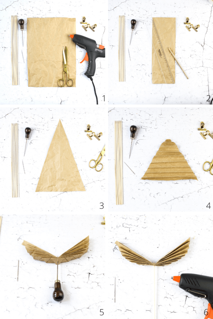 Palmblätter aus Papier falten