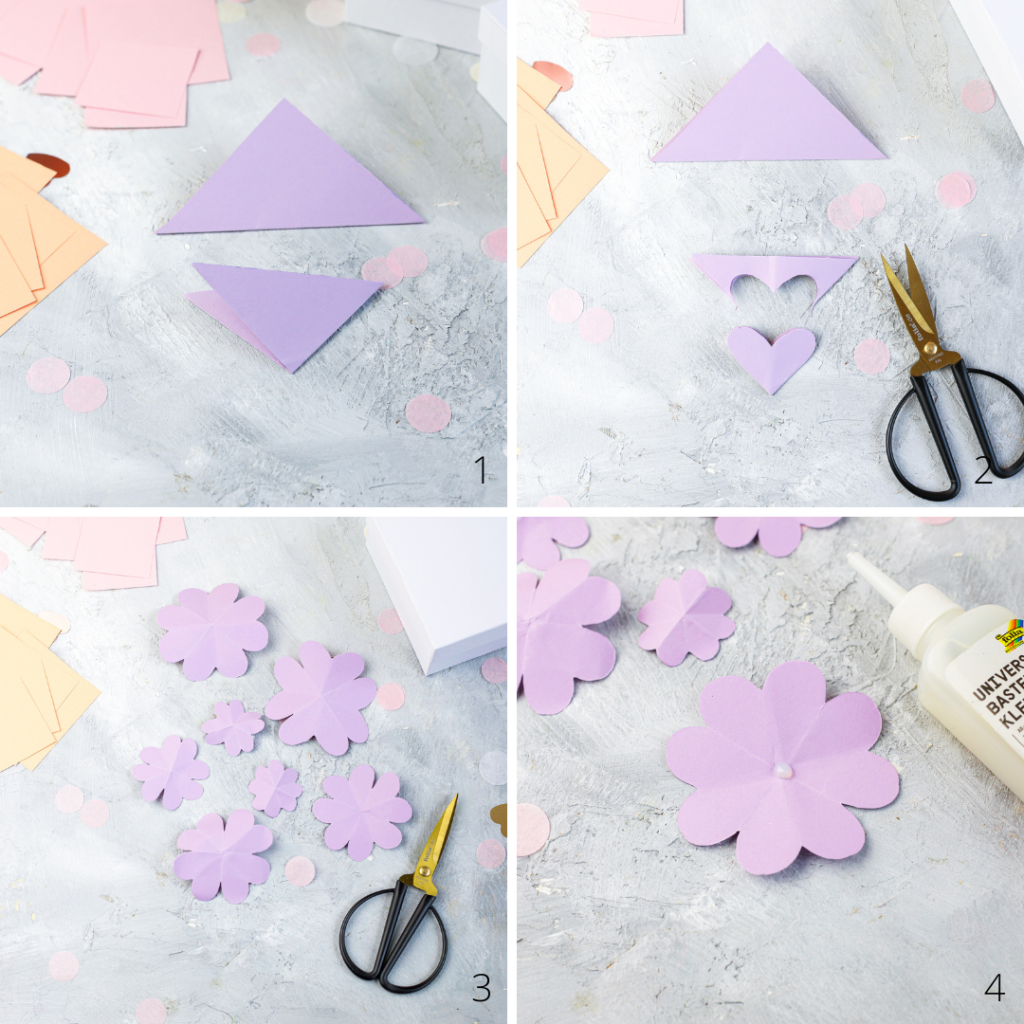 Papierblumen aus Tonpapier