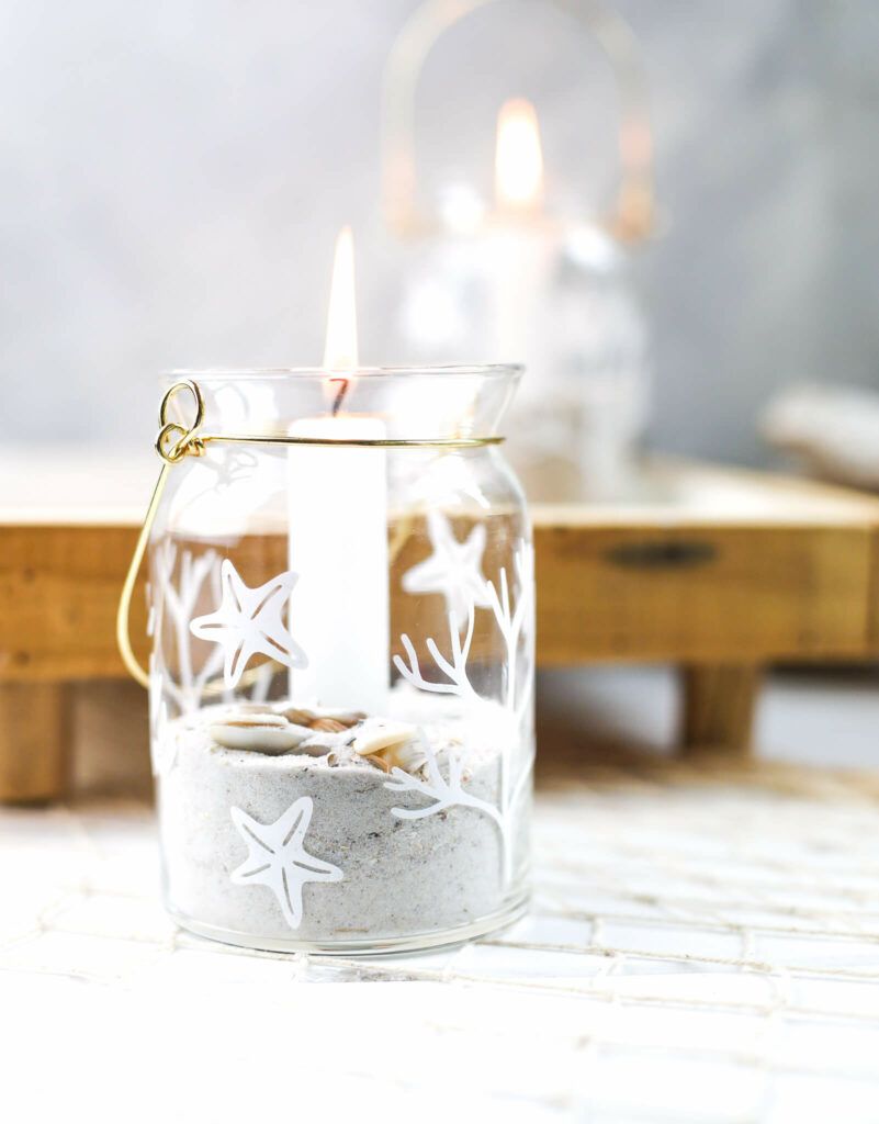 Windlichter im Beach Hose Style verzieren