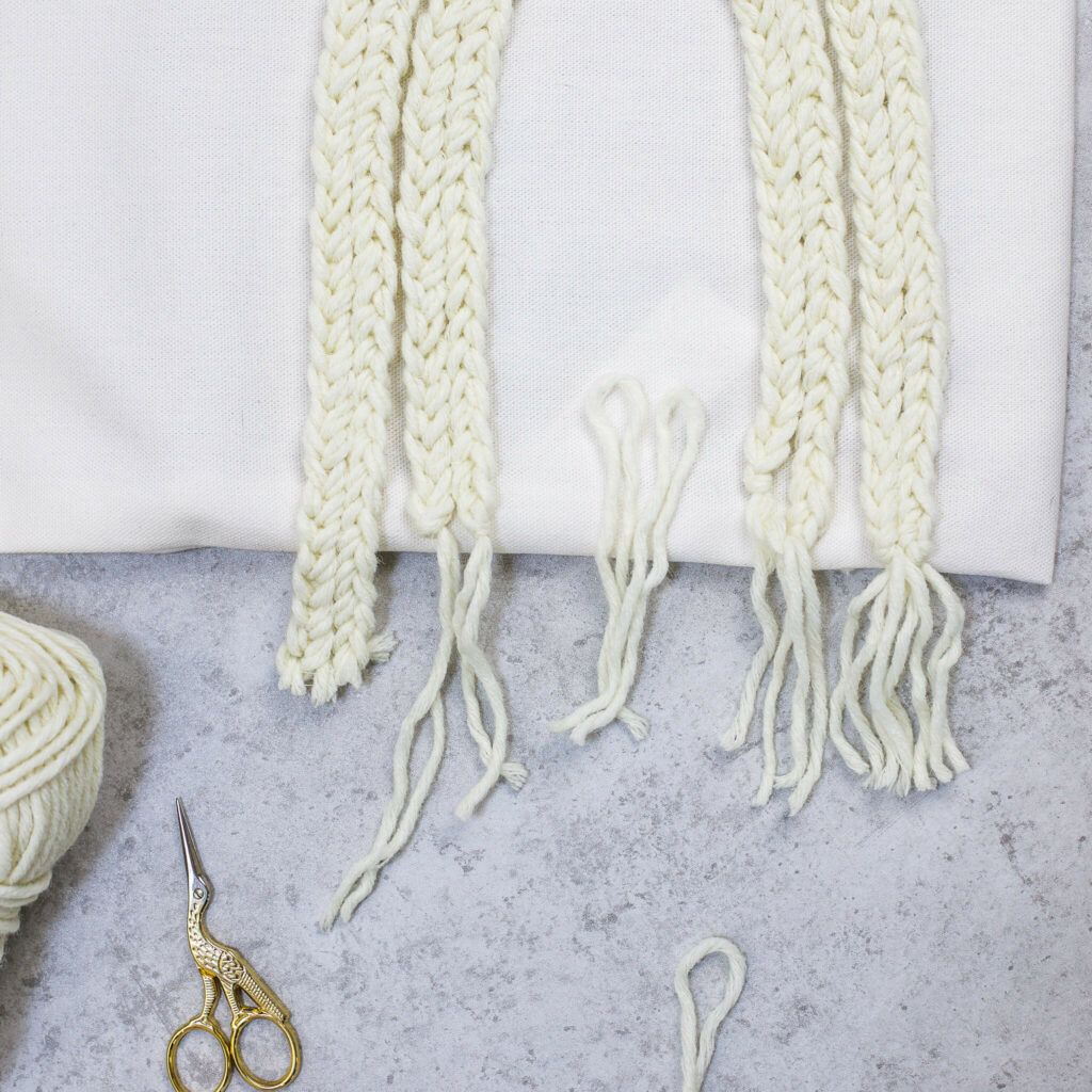 Enden von Bändern abschneiden