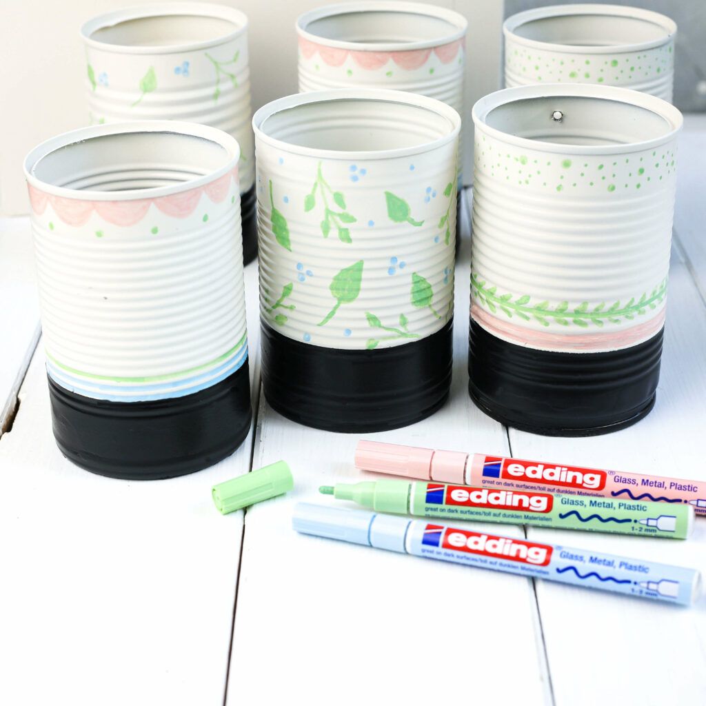 Dosen mit Edding Lackmarkern bemalen