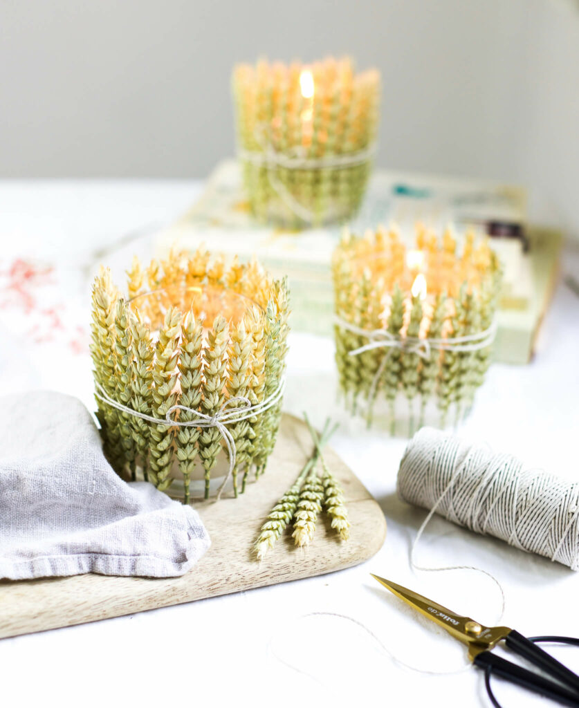 Windlichter mit Ähren
