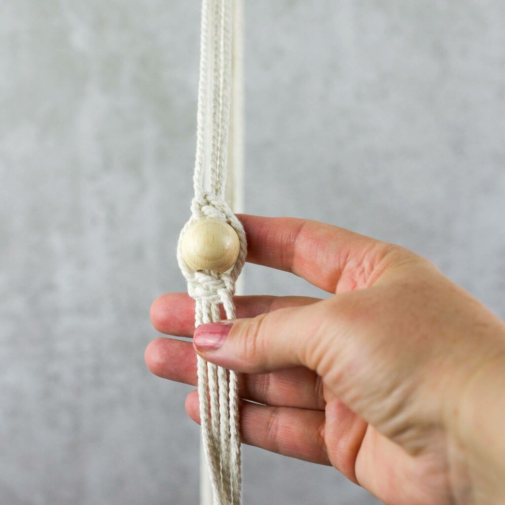 Kreuzknoten für Hängekorb