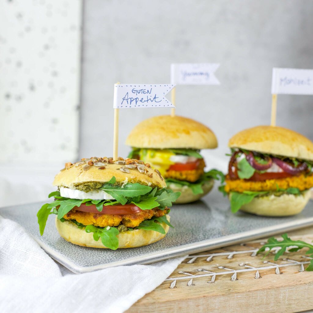 Mini Burger mit Kürbis