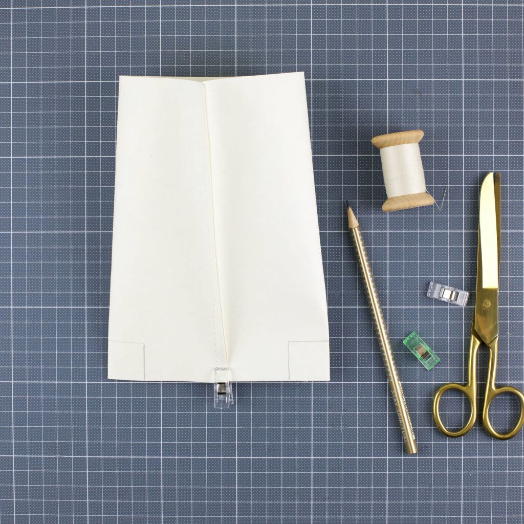 Mittig zusammennähen