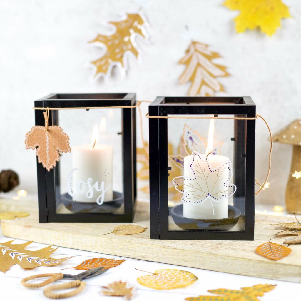 Windlichter aus Bilderrahmen basteln