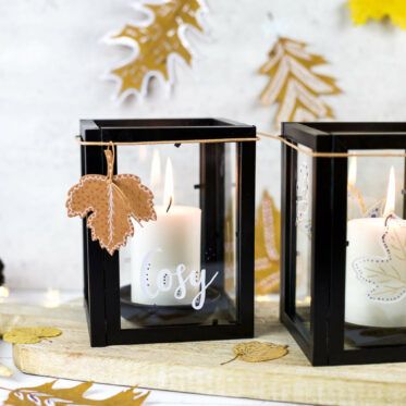 Windlichter aus Bilderrahmen selber machen