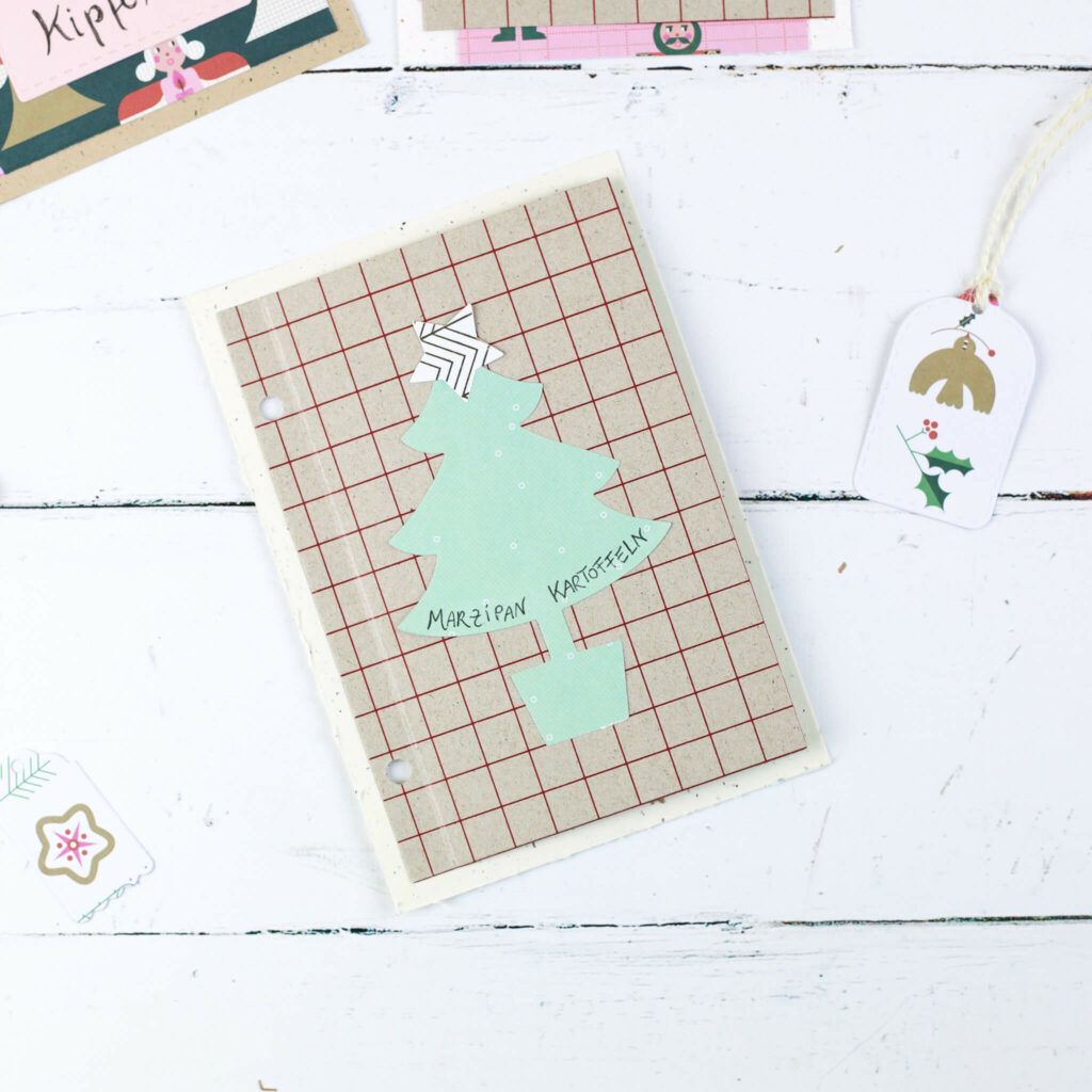 Buchseiten für Mini Rezeptbuch gestalten