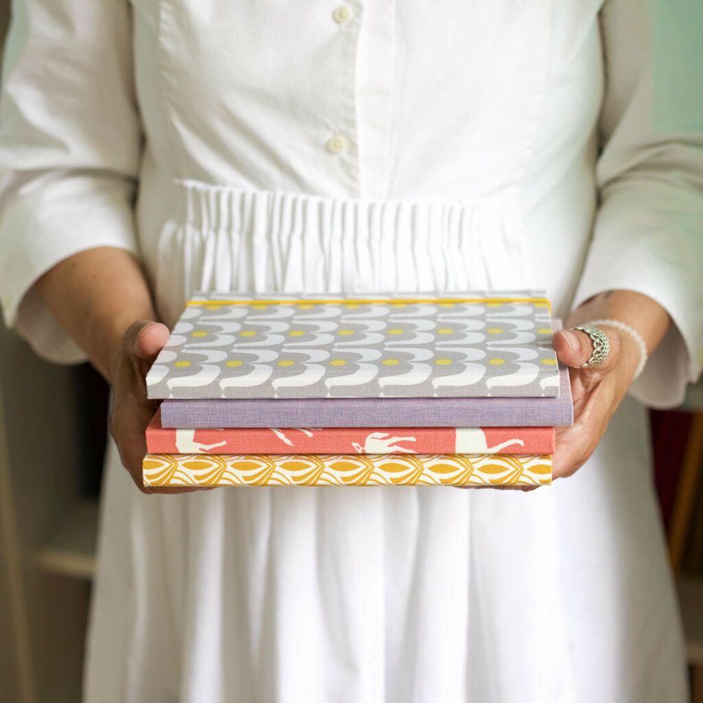 Notizbücher mit Stoff beziehen