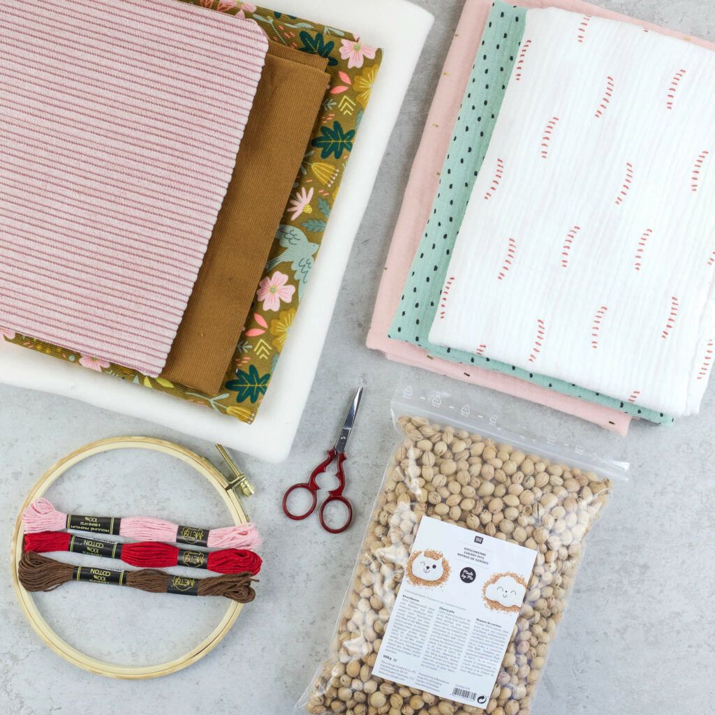 Material für Kirschkernkissen