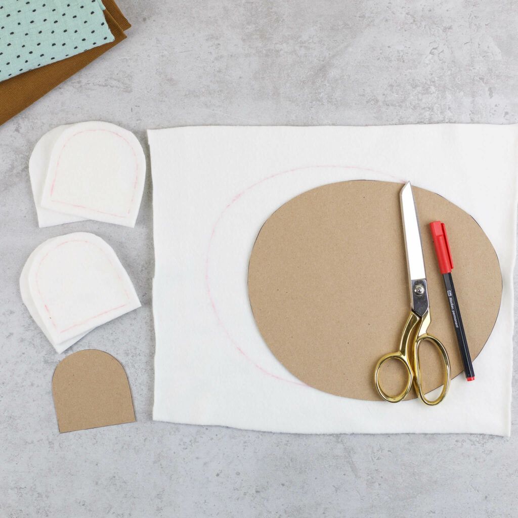 Vorlage auf Stoff übertragen Kirschkernkissen