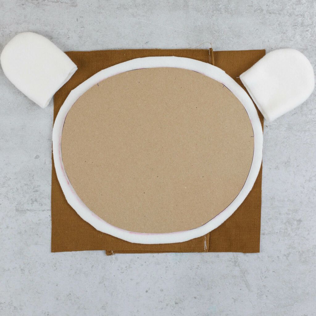 Kirschkernkissen Bär zusammennähen