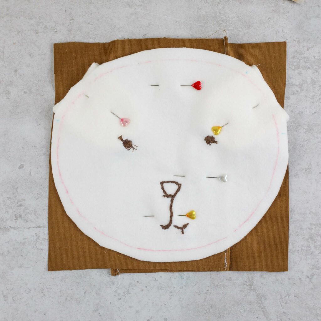 Stoffteile für Kirschkernkissen zusammennähen