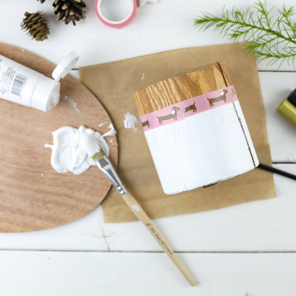 Lampensockel mit Acryllack bemalen