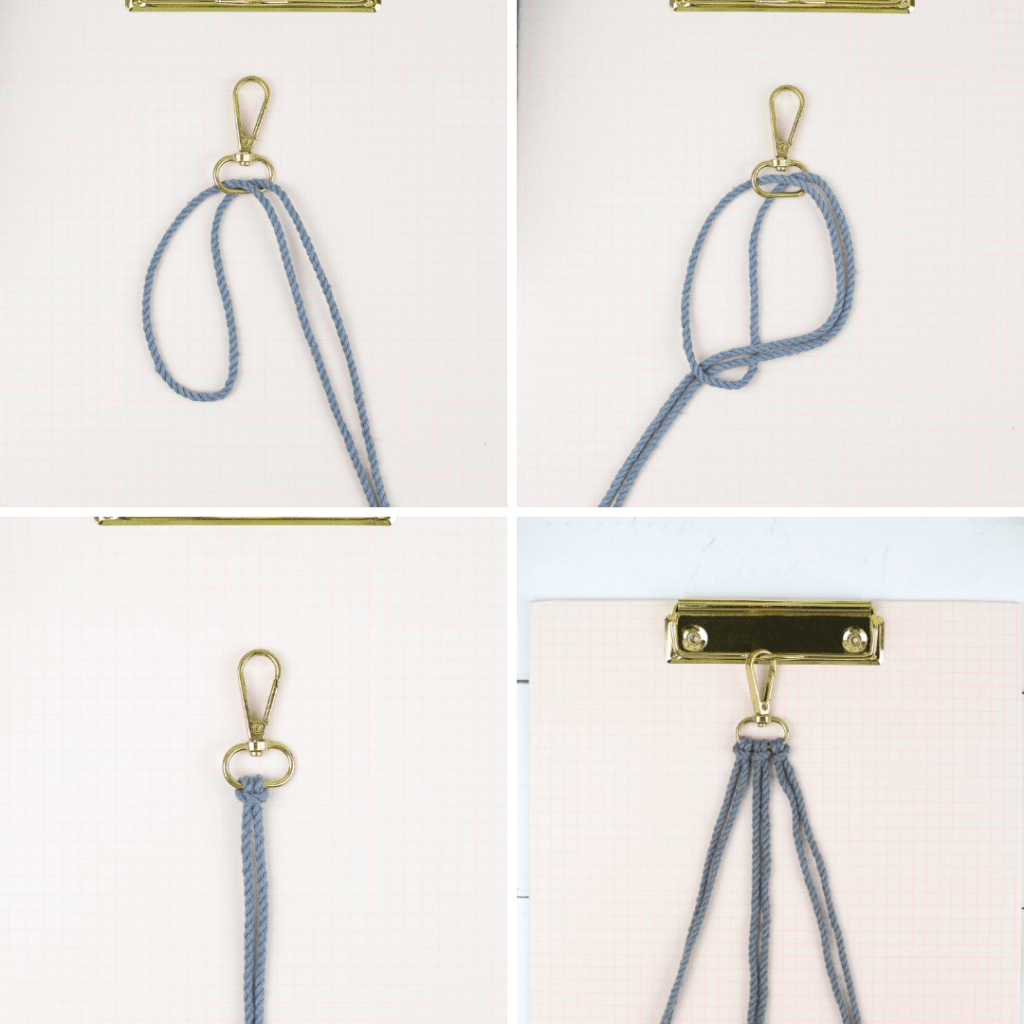 Ankerknoten für geflochtenen Schlüsselanhänger