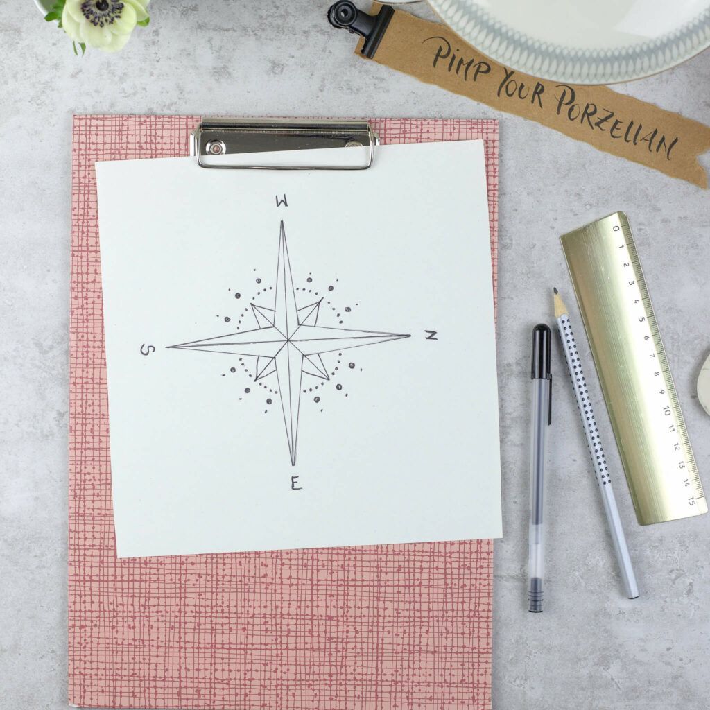 Vorlage erstellen - Porzellan bemalen